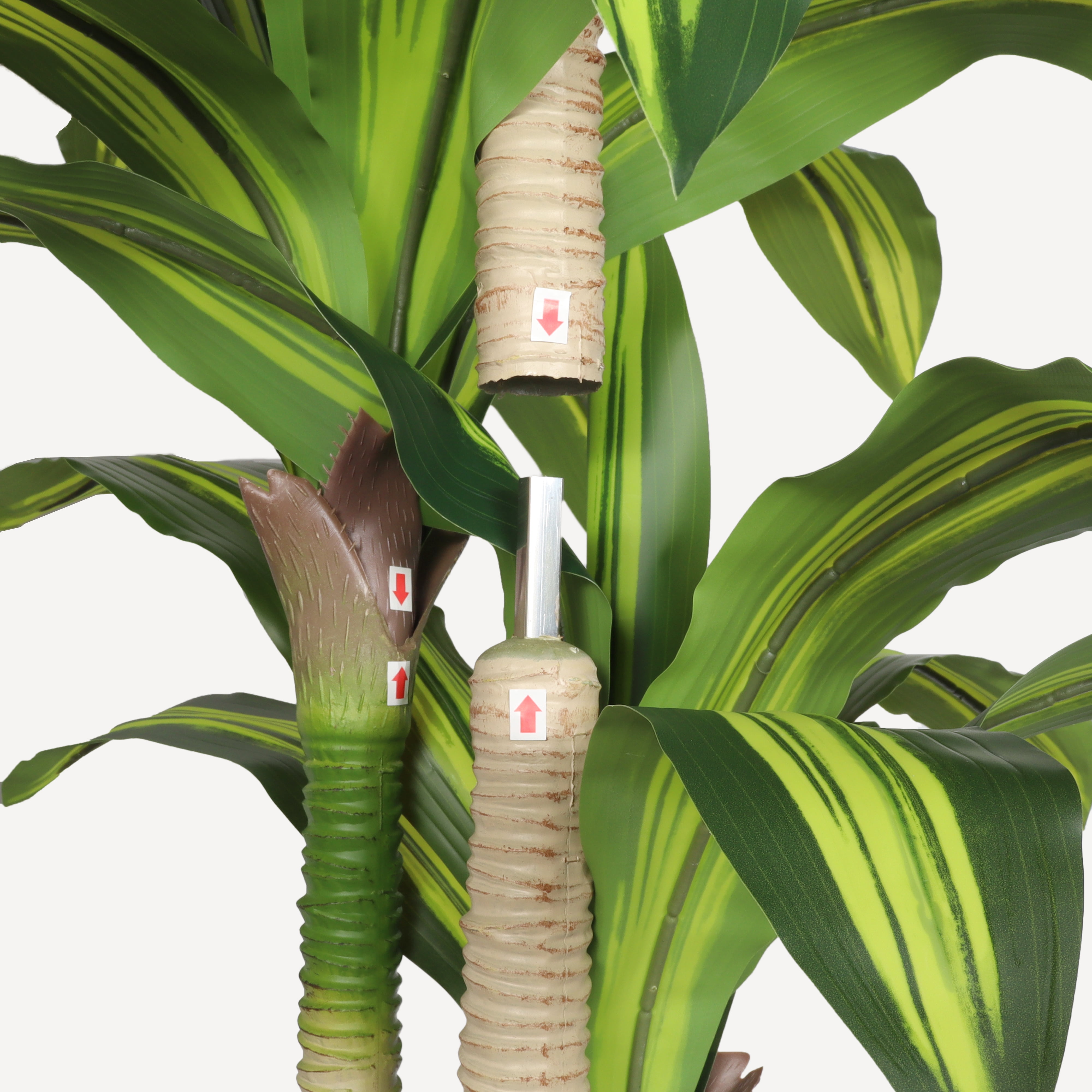 5FT Artificial Dracaena Tree with Black Plastic Pot,Faux Plants Indoor Outdoor Decor,Silk Plants for Home Decor Office
