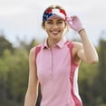 thumbnail image 5 of Salouo USA Switzerland Pattern Sport Sun Visor Hats,1-Piece of Adult Sunscreen Visor Cap Adjustable Sun Hat for Outdoor Activities Fits for Women and Men (One Size), 5 of 6