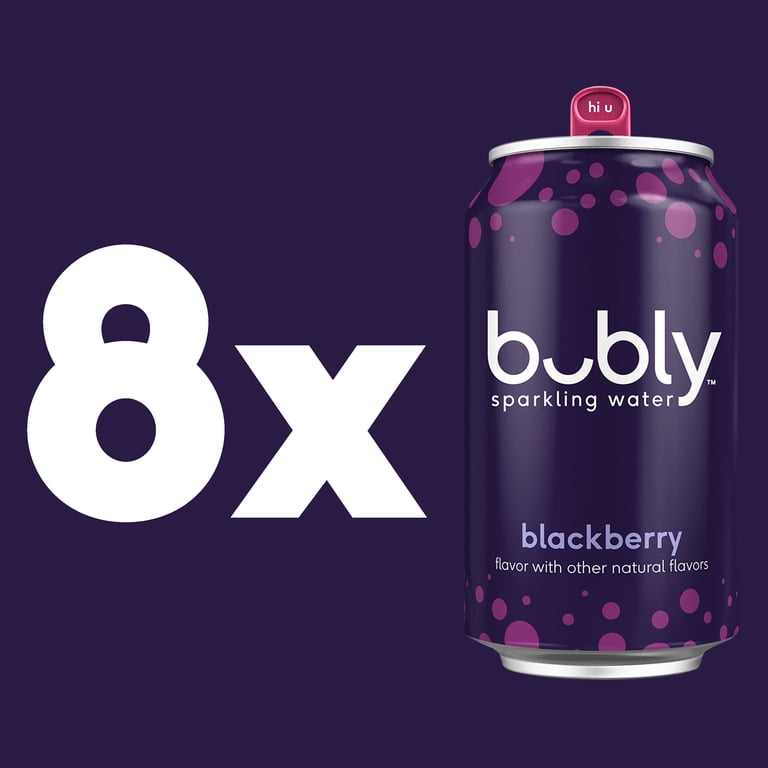 bubly Sparkling Water, Blackberry, Zero Sugar & Zero Calories, 12