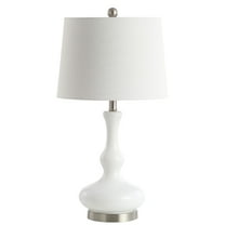 SAFAVIEH Kellen Solid Glam 25.5 in. H Table Lamp, White/Nickel