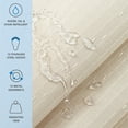 thumbnail image 2 of Host & Home Raindrop Stripe Shower Curtain Set, 72x72, with 12 Metal Rolling Rings, Weighted Hem, Rust-Proof Grommets, 100% Polyester Yarn, Beige, 2 of 5