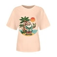 thumbnail image 5 of Duqingm Christmas Tshirts Women Christmas Squad Shirt for Women Christmas Crew Tshirt Xmas Lights Tee Tops Light Yellow,XL, 5 of 6