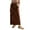 Coffee Color, variant on LYMAYTER Women Fashion Denim Skirt Summer Loose Straight Skirt for S-XL Casual Jean Long Skirt