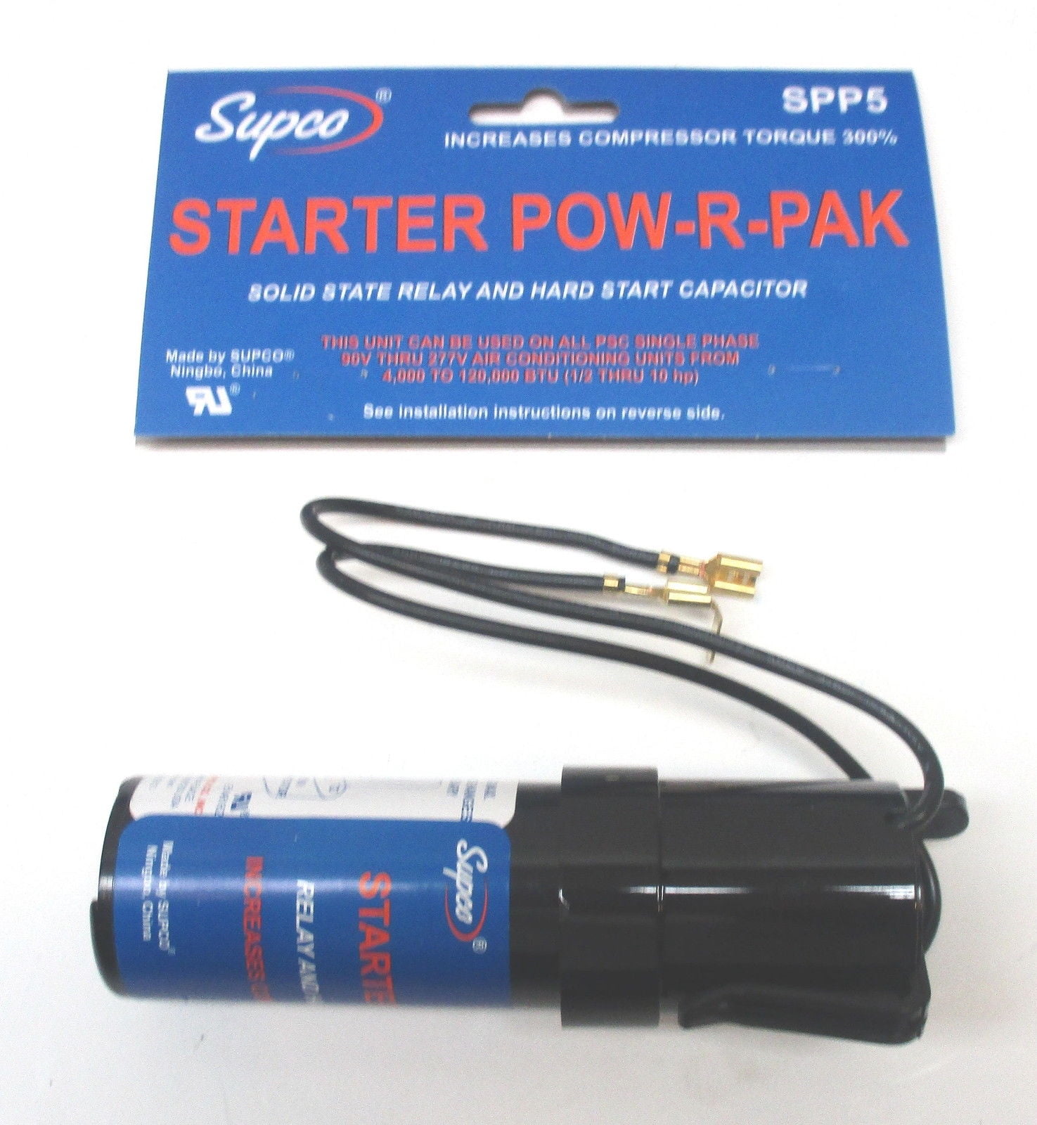 10x SPP6 Hard Start Kit  Capacitor Relay 1/2HP-10HP Increases Torque 500% 