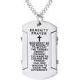 thumbnail image 5 of Stainless Steel Christian Cross Serenity Prayer Religious Pendant Necklace, 5 of 8