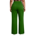 thumbnail image 6 of YHAJDS Plus Size Yoga Pants Elastic Waist Split Hem Tight Sports Long Trousers With Side Pockets, 6 of 7