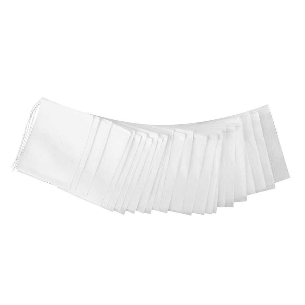 FRCOLOR 100pcs 6x8cm Drawstring Tea Bag Filter Paper Empty Tea Pouch