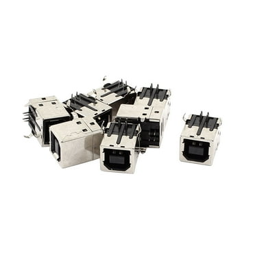 Unique Bargains8pcs 4Pin PCB Mount USB 2.0 Type B Female Socket Printer Connector Adapter