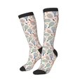 thumbnail image 2 of Balery Cute Tennis Racket Printed Novelty Socks Men's Women's Crew Socks Sports Socks Knee High Socks Cotton Socks Quirky and Cool Socks, 2 of 8