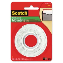 Scotch Foam Mounting Double-Sided Tape 1/2" Wide x 75" Long 110