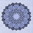thumbnail image 1 of Ahgly Company Indoor Square Patterned Heavenly Blue Area Rugs, 5' Square, 1 of 6