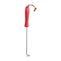 1 Pc Single Pig Tail Food Flipper Food Flipper and Meat Hook for Grilling, Flipping, and Turning Vegetables and Meats BBQ Grill and Smoker Accessories, Right-Handed, 12.52x1.46 Inch, Red Small