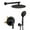 Matte Black, variant on Boyel Living 10 in. Shower System Wall Mount Rain Dual Shower Heads for Bathroom Handheld 3.2 GPM Rainfall Shower Faucet Set 5-Spray Patterns with Hand Shower in Matte Black