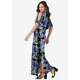 thumbnail image 3 of Jessica London Women's Plus Size Stretch Knit Cold Shoulder Maxi Dress, 3 of 5