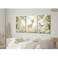 thumbnail image 2 of Woodland Animal Nursery Canvas Wall Art Cute Forest Animal Wall Decor Pictures Deer and Butterfly Wildflowers Posters Prints for Nursery Bedroom Kids Room Home Decoration, 2 of 6