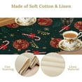 thumbnail image 5 of Christmas Table Runner,Green Red Xmas Balls Winter Holiday Dinner Table Decoration for Home Living Room Kitchen Dining Room 13x120in, 5 of 5