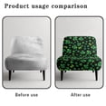 thumbnail image 6 of HELLHERO Clover Armless Accent Slipper Chair Cover Slipcover, Dustproof Non Slip Armless Accent Chair Cover for Hotel Living Room, 6 of 8