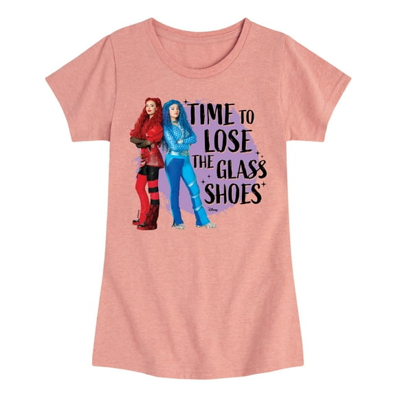 Disney - Descendants 4 - Time To Lose The Glass Shoes - Youth Girls Fitted Short Sleeve Graphic T-Shirt