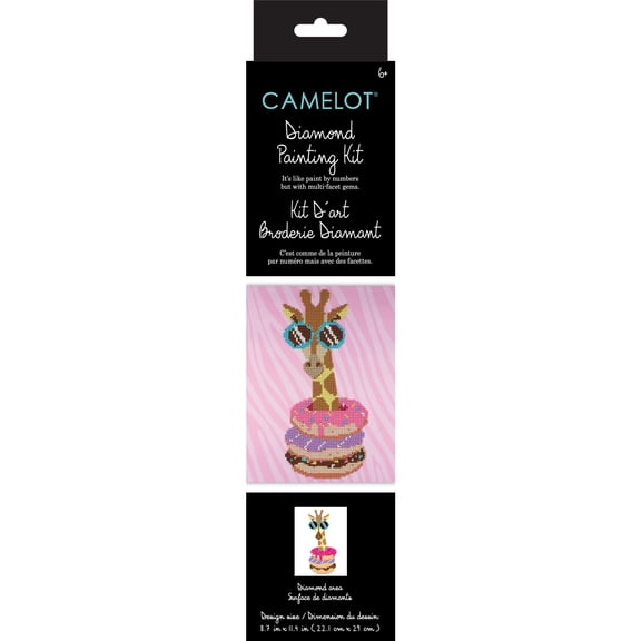 Camelot Dots Diamond Art Kit 8.7"X11.4"-Cool Giraffe