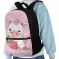 thumbnail image 4 of Yuyamidu Cow Kids School Backpack Strawberry Bookbag for Girls 7-8 Pink Book Bags for School Children Primary School Bags Elementary School Backpacks, 4 of 6