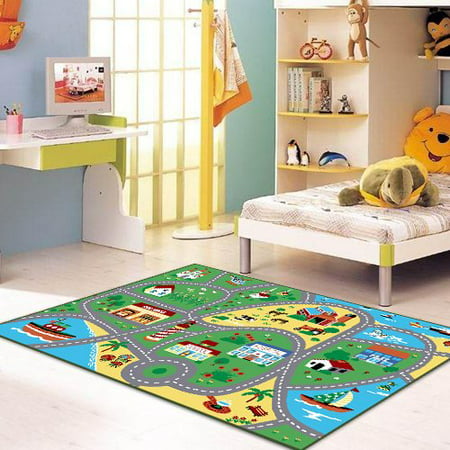 City Street Map Children Carpet Classrooms Play Mat Childrens Area Rug (Best Place To Get Rugs)