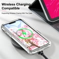 thumbnail image 7 of iPhone 14 Case with Screen Protector, [Wireless Charging] Shockproof Drop Protection Dual Layer Rugged Hybid Back Cover with TPU Impact Resistant Bumper for Apple iPhone 14 (2022), Pink Marble, 7 of 7