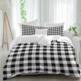 thumbnail image 2 of Farmhouse Checkered Bedding 3 Piece Duvet Cover Set Queen Size, Black White Buffalo Plaid Soft Microfiber Comforter Cover with Zipper Closure & Pillowcases, Wrinkle & FadeResistant Quilt Cover, 2 of 9