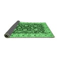 thumbnail image 2 of Ahgly Company Indoor Square Oriental Emerald Green Traditional Area Rugs, 6' Square, 2 of 4