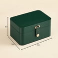 thumbnail image 2 of Nordic Hygge 2-Layer Portable Travel Jewelry Case, Retro Green Luxe Organizer, 2 of 9