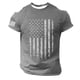 thumbnail image 1 of Men's Summer Short Sleeve Printed T-Shirt Casual Neck Retro Printed Independence Day T-Shirt Street Track Tops 3XL, 1 of 3