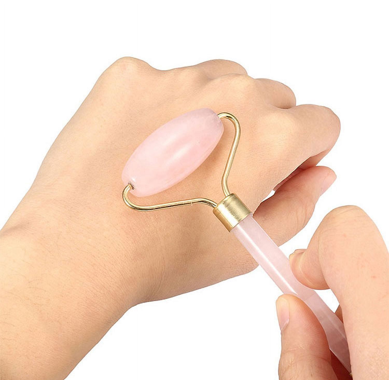 Pink Jade Face Massager Facial Roller Anti-Aging Roller Premium Authentic Jade Stone GREAT BEAUTY GIFT KT00187