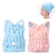 thumbnail image 2 of 2 toallas de microfibra para cabello seco, bonita bolsa de toalla de baño, gorro de pelo seco súper suave que absorbe la humedad, gorro de baño de secado rápido adecuado para mujeres, adultos o niñas Rojo Verde, 2 of 5