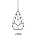 thumbnail image 3 of Progress Lighting, Cinq Collection, 1-Light Pendant, Antique Bronze, Geometric Glass Shade, 3 of 4