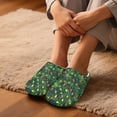 thumbnail image 5 of FUIALDOLG Christmas Tree Lights Print House Slippers for Women Men, Lightweight Fabric Casual Cotton Slide, Warm Closed Toe Home Shoes for Winter Indoor and Outdoor, Size 12-13, 5 of 7