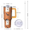 thumbnail image 2 of Halloween Mug, Pumpkin Full Moon Cup 40oz with Handle and Straw, Spooky Travel Tumbler Insulated Gift, 2 of 5