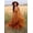 Orange, variant on Women's Boho Lace Ruffle Maxi Dress Pure White Spaghetti Strap High-Low Dress for Festival & Country Style Casual Long Dresses