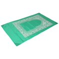 thumbnail image 5 of Alfombra de oración musulmana, manta con 4 esquinas de hierro de estabilización y brújula para viajar al aire libre, verde claro, 5 of 5