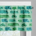 thumbnail image 3 of Ambesonne Camper Valance Pack of 2, Squares and Caravans, 54"X12", Mint Green Green, 3 of 5