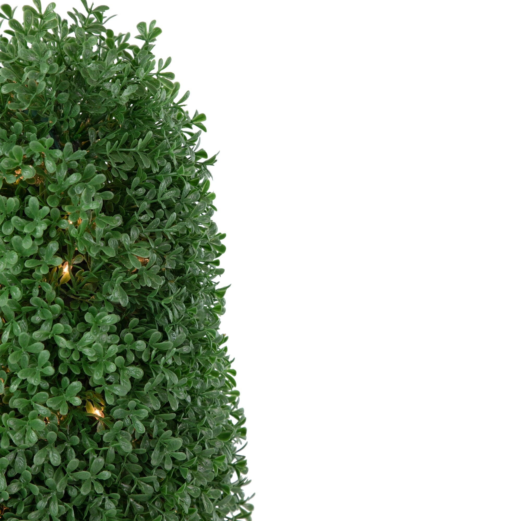 18" Pre-Lit Artificial Boxwood Cone Topiary Tree with Round Pot  Clear Lights - 9