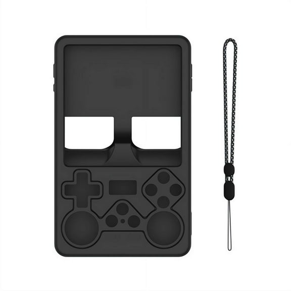Silicone Case for R36S PLUS, Handheld Game Console Silicone Protective Cover with Lanyard, Anti-Scratch Storage Box Shell