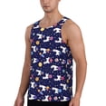 thumbnail image 2 of Fotbe Lama in Space Pattern Men's Quick Dry Workout Tank Top Gym Muscle Tee Fitness Bodybuilding Sleeveless T Shirt Breathable Workout Shirt-Large, 2 of 9
