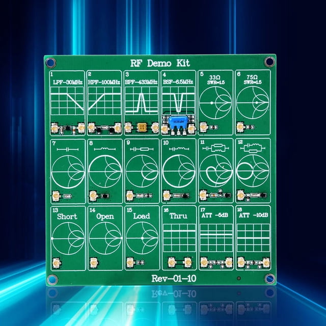 Carte de Filtre Protoboard, Mini Carte de Test RF Module de Test Radio Fréquence RF Kit de Démonstration RF pour Carte d'Analyseur Vectoriel Module de Filtre/atténuateur