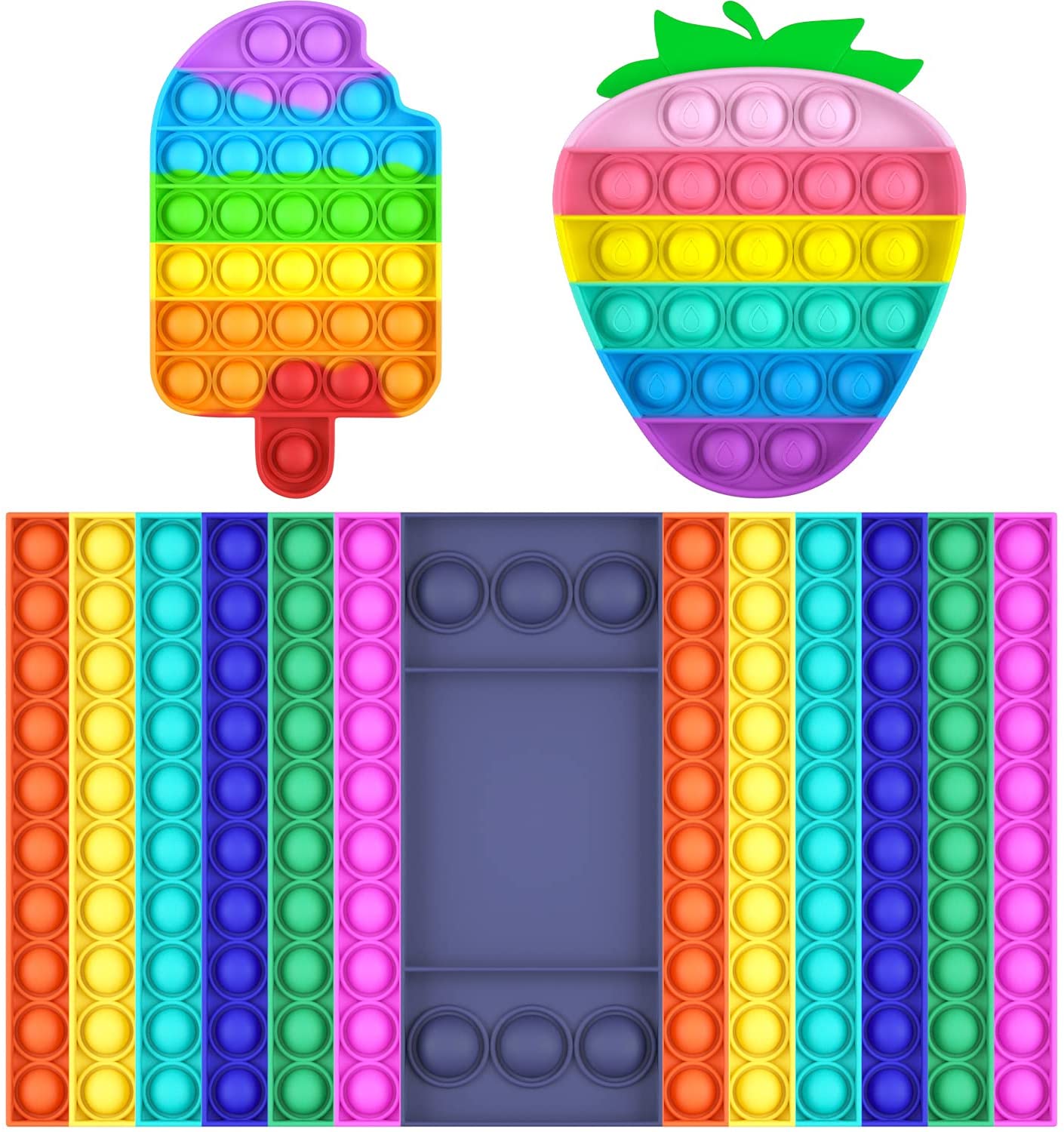 3 Packs Big Jumbo Pop Its It Fidget Giant Mega Push Bubble Popit Poppet