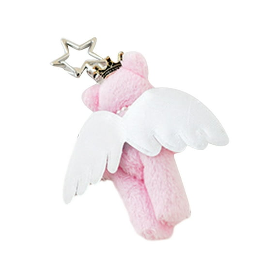 SIEYIO Cartoon Angel Bear Keychain Pendant Stuffed Bag Backpack Handbag Charm