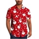 thumbnail image 2 of Blusa y camisa de manga corta con cuello vuelto para hombre, blusa informal de moda con cuello vuelto, blusa estampada de manga corta con botones, blusa de poliéster para hombre, 2 of 6