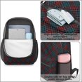 thumbnail image 4 of Red and Green Checkered Pattern 17" School Backpacks for Teens,Waterproof Oxford Fabric,S-Shape Padded Straps for School,Travel,Hiking,Camping, 4 of 6