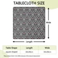 thumbnail image 2 of Geometric Heart and Arrow Pattern Square Fitted Tablecloth with Elastic Edge,Square Table Cover,Washable Elastic Table Cover for Home Kitchen Party Decor 34"x34", 2 of 6