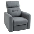 thumbnail image 2 of HOMCOM Manual Recliner Swivel Rocker Chair Theater Chair Single Sofa with Linen Fabric for Living Room Bedroom, Grey, 2 of 9