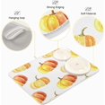 thumbnail image 4 of SKYSONIC Thanksgiving Dish Drying Mat for Kitchen Counter, Autumn Pumpkin Maple Leaves Ultra Absorbent Reversible Microfiber Dishes Drying Rack Pad Heat-resistant Mats 16x18in, 4 of 7