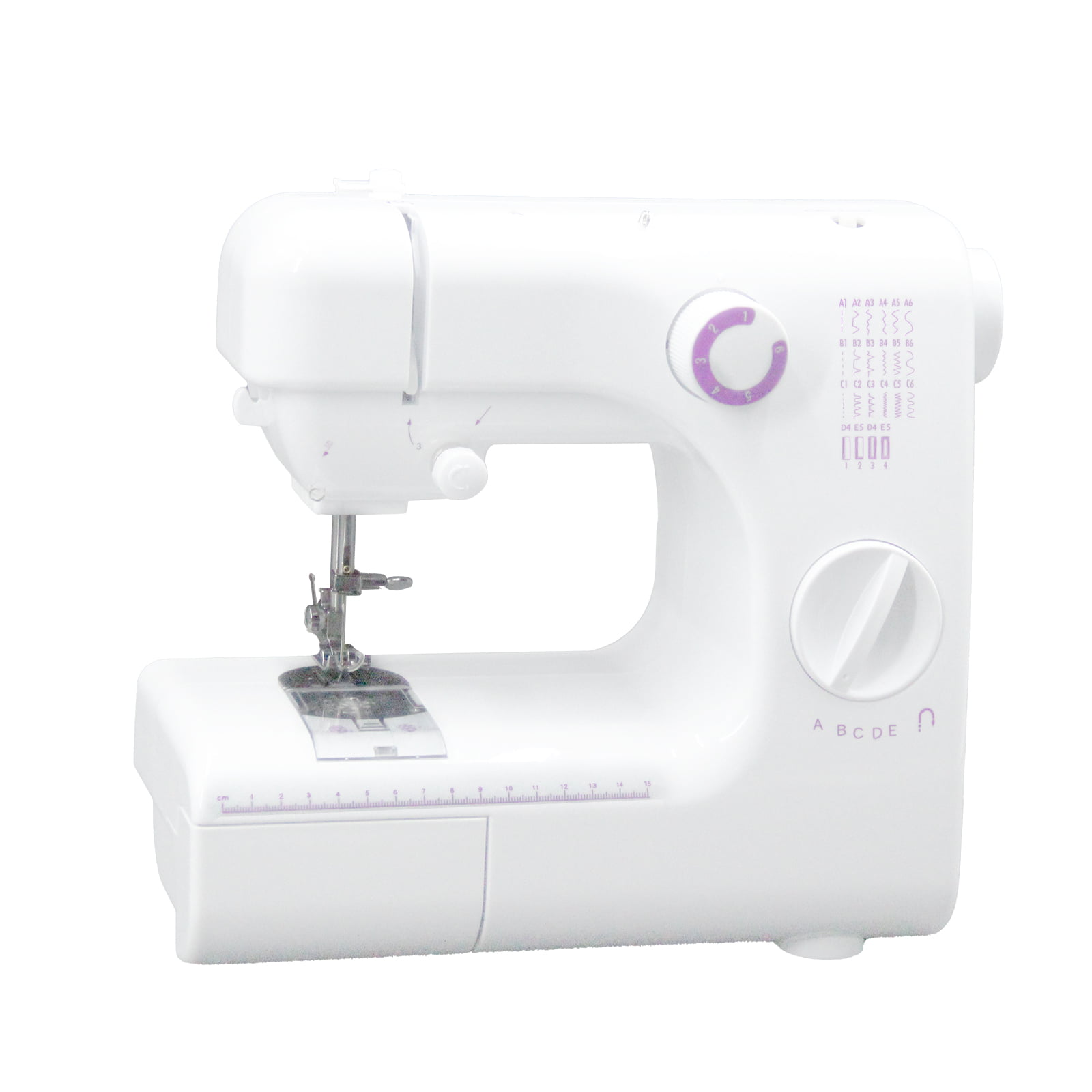 LUCKYERMORE Mini Sewing Machine For Beginners Portable 12 Built-In Stitches  Auto Winding Doulbe Needles LED
